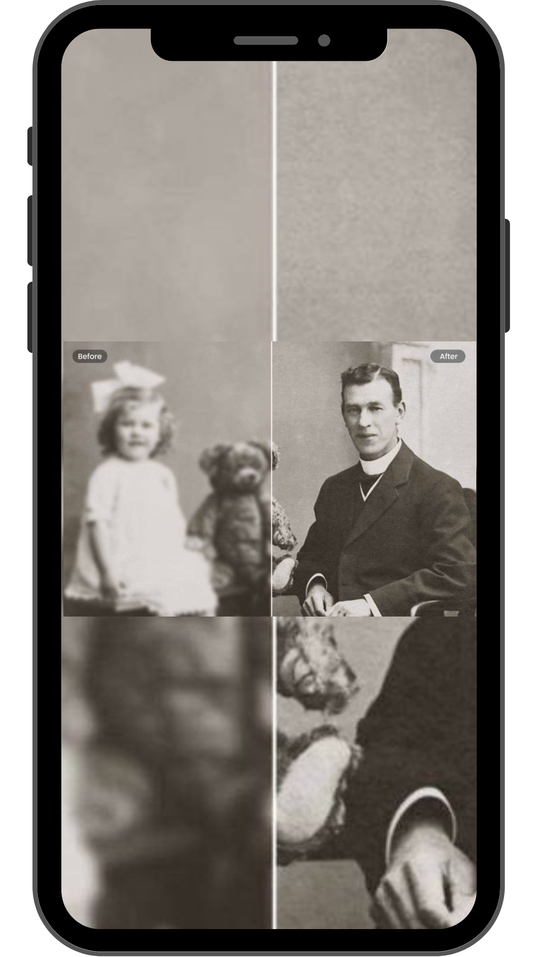 Remini mod apk converted old photo to new photo using AI feature